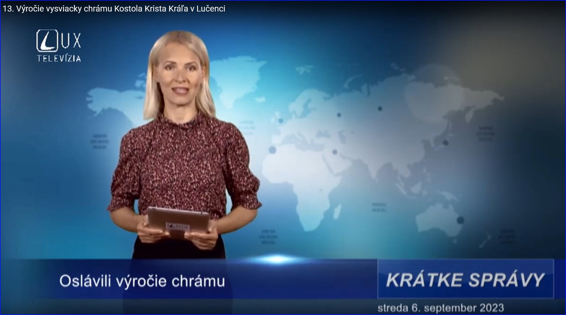 Krátke správy na TV Lux