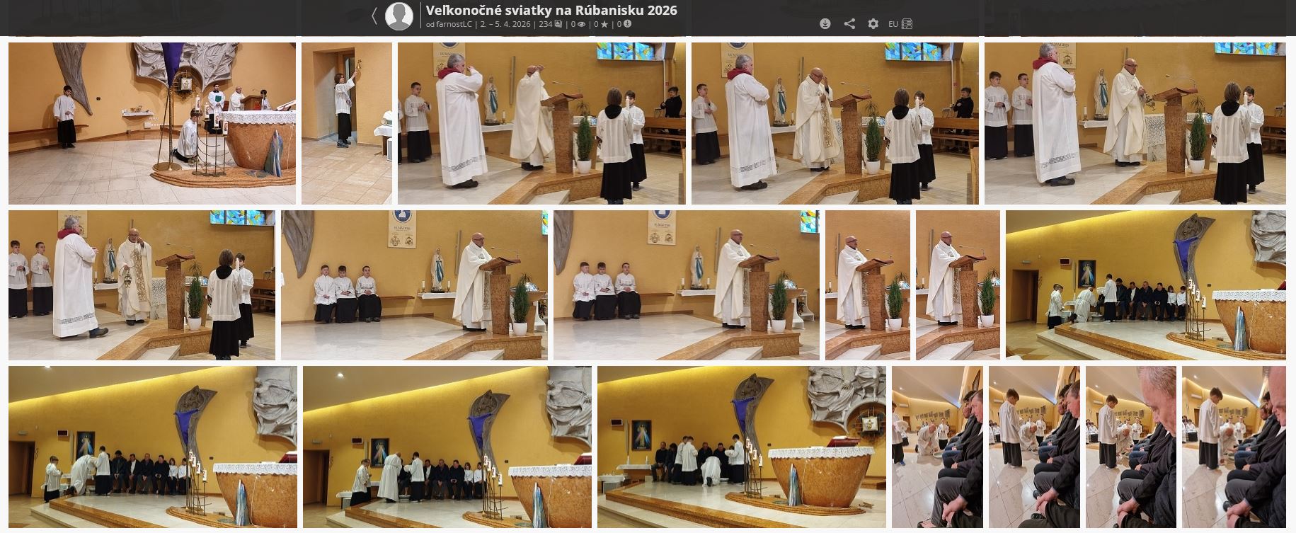 Fotografie zo slávenia veľkonočného trojdnia